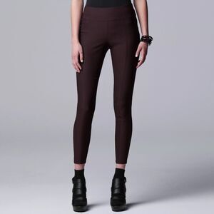 Nine West Leggings Size XS Plum New Women's Tummy-Control Stretch Seamed